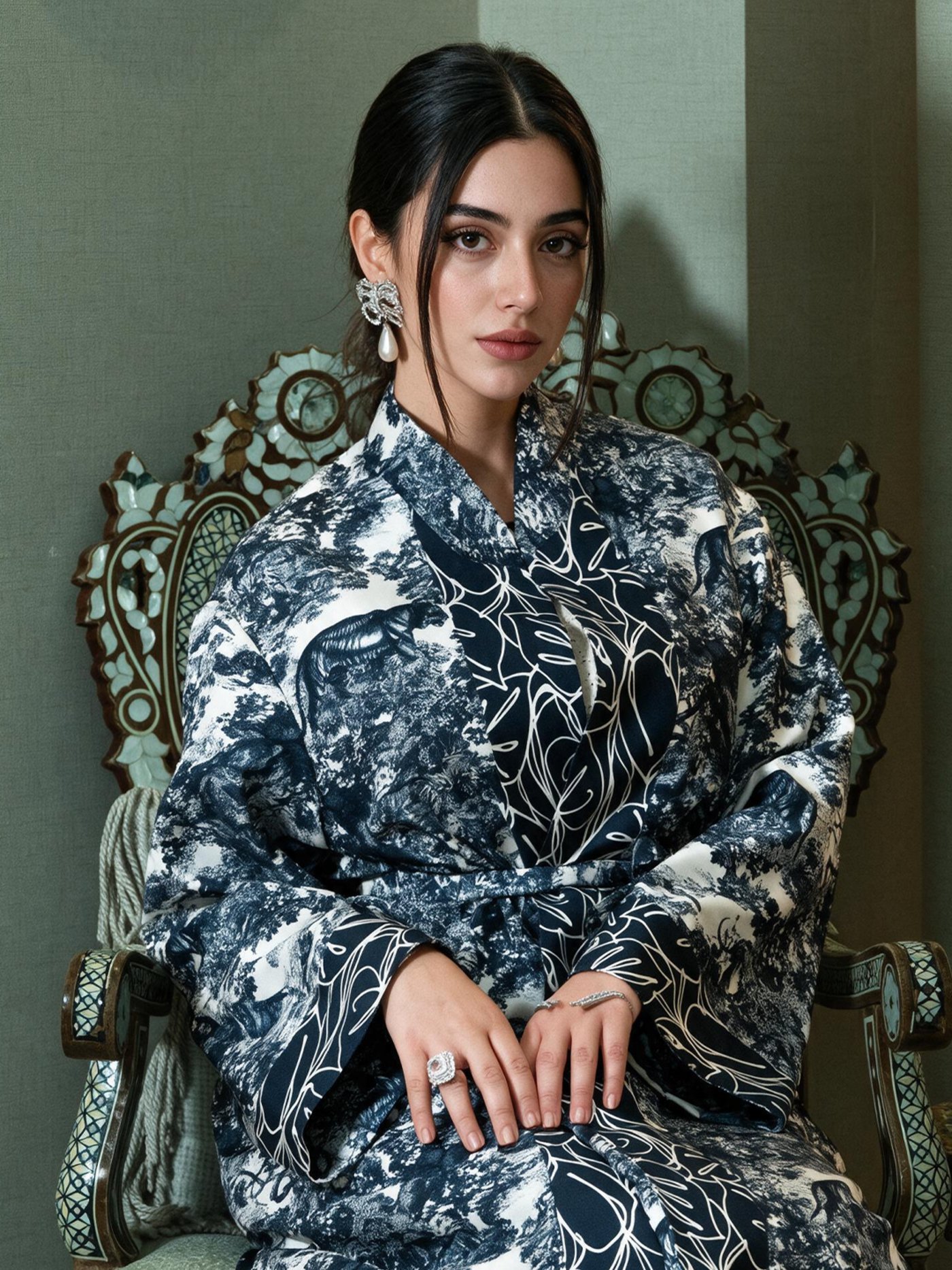 Coat Nº 2 — The Navy Blue Silk Jungle Canvas
